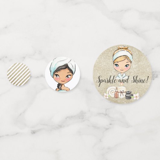 Wellness-Center Day Party Table Confetti Konfetti (Vorderseiten)