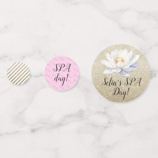 Wellness-Center Day Party Table Confetti Konfetti (Rückseiten)