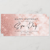 Wellness-Center Day Rose Gold Voucher Einladung (Vorne/Hinten)