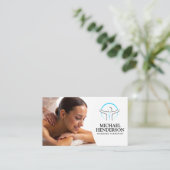 Wellness-Center Day | Rückenmassage Visitenkarte (Stehend Vorderseite)