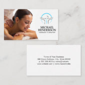 Wellness-Center Day | Rückenmassage Visitenkarte (Vorne/Hinten)