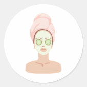 Wellness-Center Day Runder Aufkleber (Vorderseite)