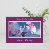 Wellness-Center Dekorationen Bachelorette Wellness Einladung (Stehend Vorderseite)