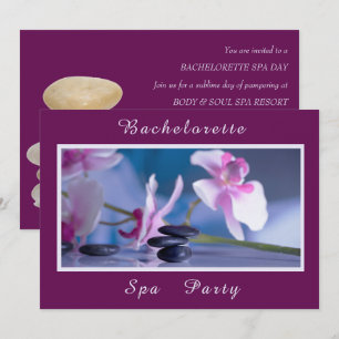 Wellness-Center Dekorationen Bachelorette Wellness Einladung