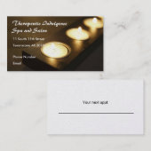 Wellness-Center, der Kerzen-Geschäfts-Karte Terminkarte (Vorne/Hinten)