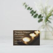 Wellness-Center, der Kerzen-Geschäfts-Karte Terminkarte (Stehend Vorderseite)