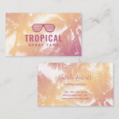 Wellness-Center der Spray Tan Tropical Palm Beach  Visitenkarte (Vorne/Hinten)