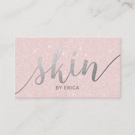 Wellness-Center des Pflegesalons Esthetician Pink Terminkarte (Vorderseite)