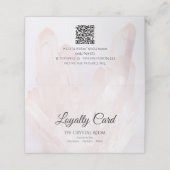 Wellness-Center des Salons mit hellrosa Kristallen Treuekarte (Außenseite Aufgefaltet)