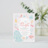 Wellness-Center Dinge Brautdusche Einladung Postkarte (Stehend Vorderseite)