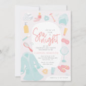 Wellness-Center Dinge Brautparty Einladung (Vorderseite)