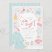 Wellness-Center Dinge Brautparty Einladung (Vorne/Hinten)