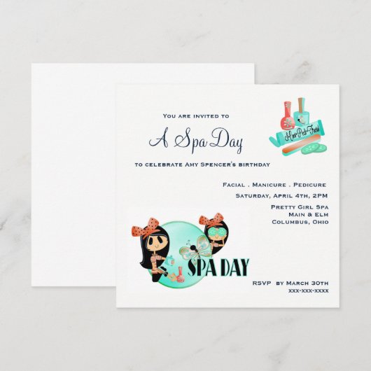 Wellness-Center Einladung (Vorne/Hinten)