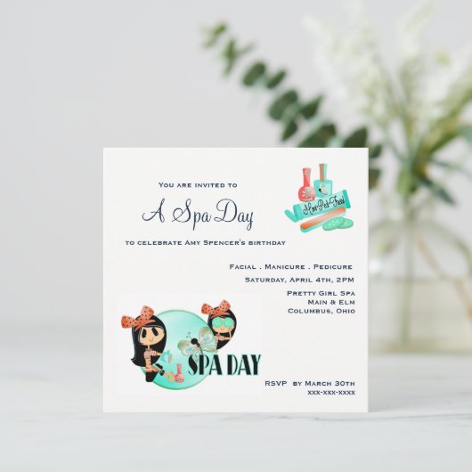 Wellness-Center Einladung (Stehend Vorderseite)