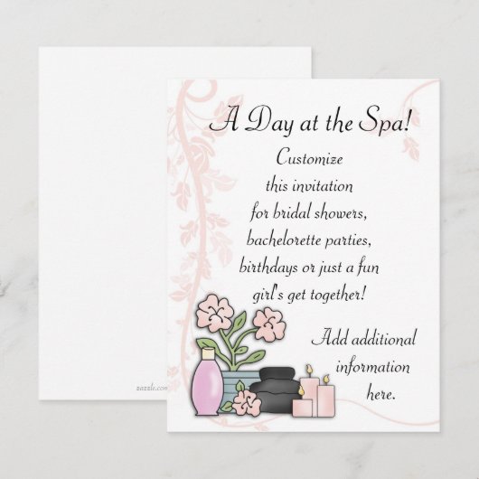 Wellness-Center Einladung (Vorne/Hinten)