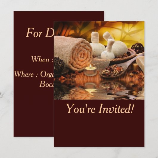 Wellness-Center Einladung (Vorne/Hinten)