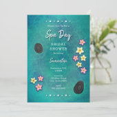 Wellness-Center-Einladung zu schwimmenden Blume Einladung (Stehend Vorderseite)