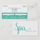 Wellness-Center-Empfehlungs-Geschäfts-Karte Empfehlungskarte (Vorne/Hinten)