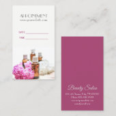 WELLNESS-CENTER Essenzielle Ölmassage Aromatherapi Terminkarte (Vorne/Hinten)