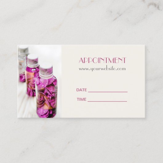 WELLNESS-CENTER Essenzielle Ölmassage Aromatherapi Terminkarte (Vorderseite)