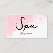 Wellness-Center Esthetician Watercolor QR-Code Visitenkarte (Rückseite)