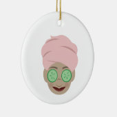 Wellness-Center Facial Keramik Ornament (Rechts)
