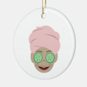 Wellness-Center Facial Keramik Ornament (Links)