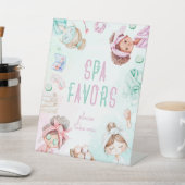 Wellness-Center favorisiert Kids Pamper Gastgesche Sockelschild (In SItu)