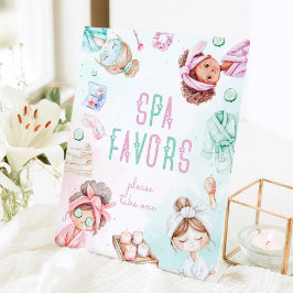 Wellness-Center favorisiert Kids Pamper Gastgesche Sockelschild