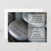 Wellness-Center Felsen Party laden Einladung (Vorne/Hinten)