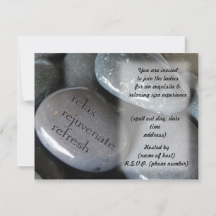 Wellness-Center Felsen Party laden Einladung