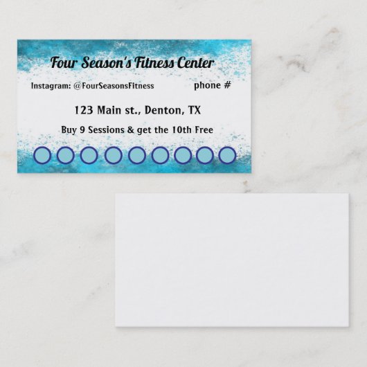 Wellness-Center, Fitness, Salon, Salon, Salon, Sal Treuekarte (Vorne/Hinten)