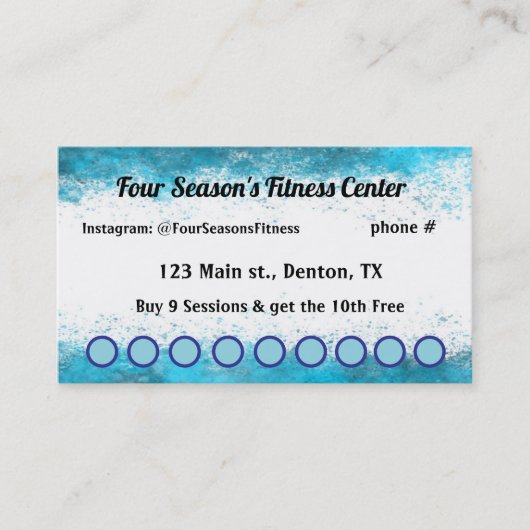 Wellness-Center, Fitness, Salon, Salon, Salon, Sal Treuekarte (Vorderseite)