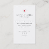 Wellness-Center "Floral Tropical Beauty Salon" Visitenkarte (Rückseite)