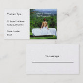 Wellness-Center Foto der Massage im Freien Terminkarte (Vorne/Hinten)