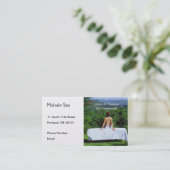 Wellness-Center Foto der Massage im Freien Terminkarte (Stehend Vorderseite)