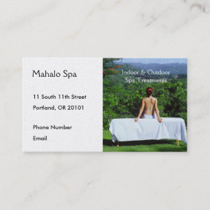 Wellness-Center-Foto Massage-Tabelle der im Freien Terminkarte