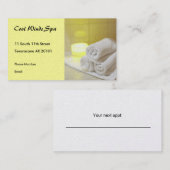 Wellness-Center-Foto mit Tüchern und Kerze Terminkarte (Vorne/Hinten)