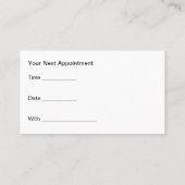 Wellness-Center für amperierte Damen - Visitenkart Terminkarte (Rückseite)