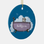 Wellness-Center für Haustiere - lustige Badezimmer Keramikornament (Rechts)