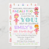 Wellness-Center Geburtstag Einladung Girl Wellness (Vorne/Hinten)