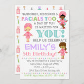 Wellness-Center Geburtstag Einladung Girl Wellness (Vorne/Hinten)