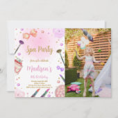 Wellness-Center Geburtstag Einladung mit Foto (Vorderseite)