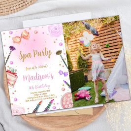 Wellness-Center Geburtstag Einladung mit Foto
