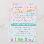 Wellness-Center Geburtstag Einladung Wellness-Cent (Vorne/Hinten)