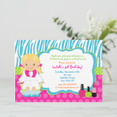 Wellness-Center-Geburtstags-Party Einladungen (Stehend Vorderseite)