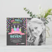 Wellness-Center Geburtstagseinladung Manicures Sal Einladung (Stehend Vorderseite)