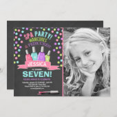 Wellness-Center Geburtstagseinladung Manicures Sal Einladung (Vorne/Hinten)