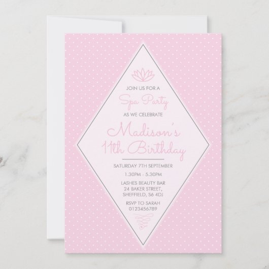 Wellness-Center-Geburtstagsfeier Einladung (Vorderseite)