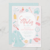 Wellness-Center Geburtstagsfeier Einladung (Vorne/Hinten)